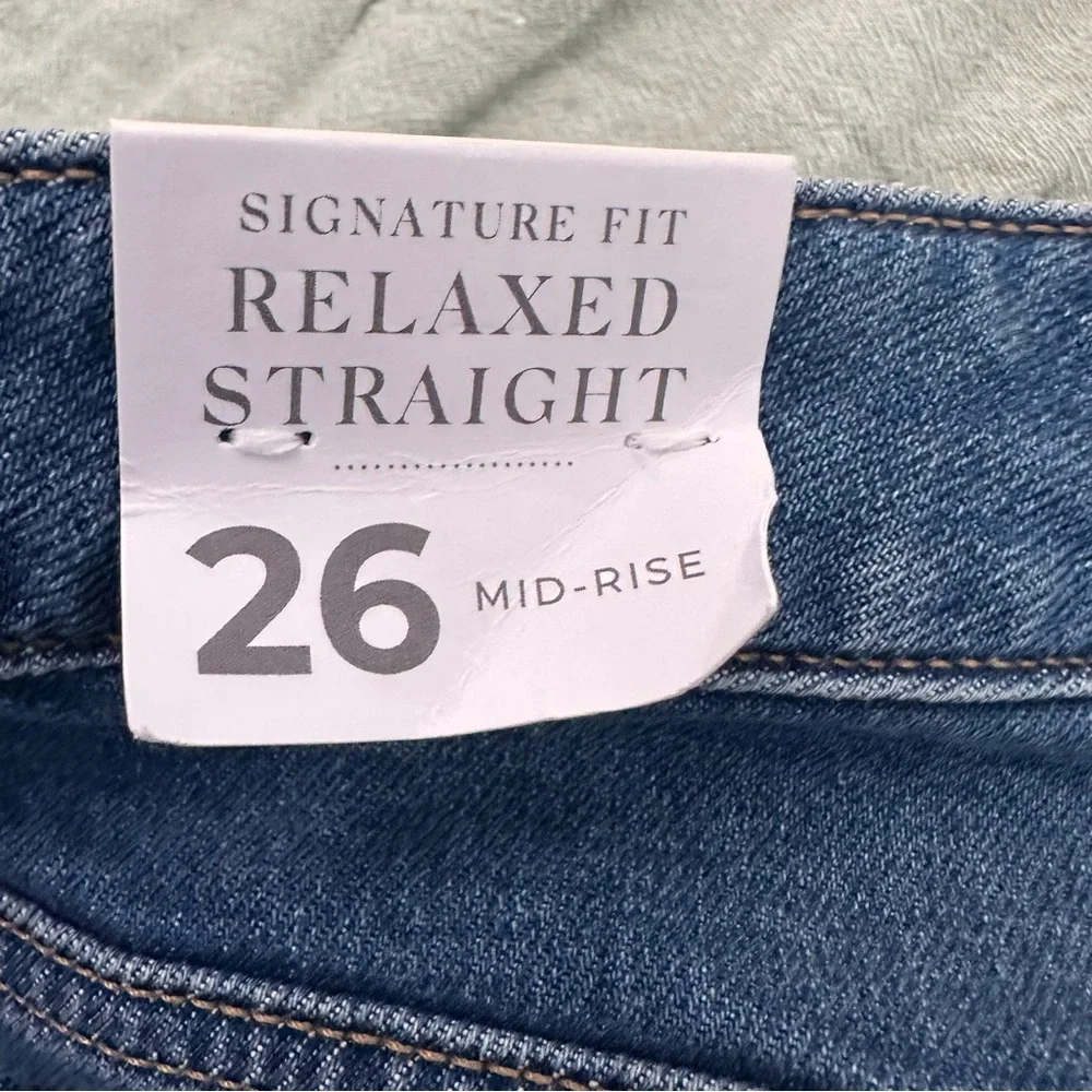 Lane Bryant Women’s Signature Fit Relaxed Straight Mid Rise Jeans Size 26 NWT - Picture 5 of 9